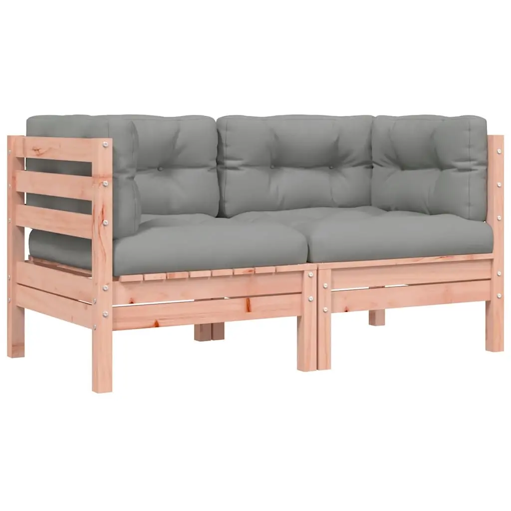 Garden Sofa Corner with Cushions 2 pcs Solid Wood Douglas 838155 - Furniture
