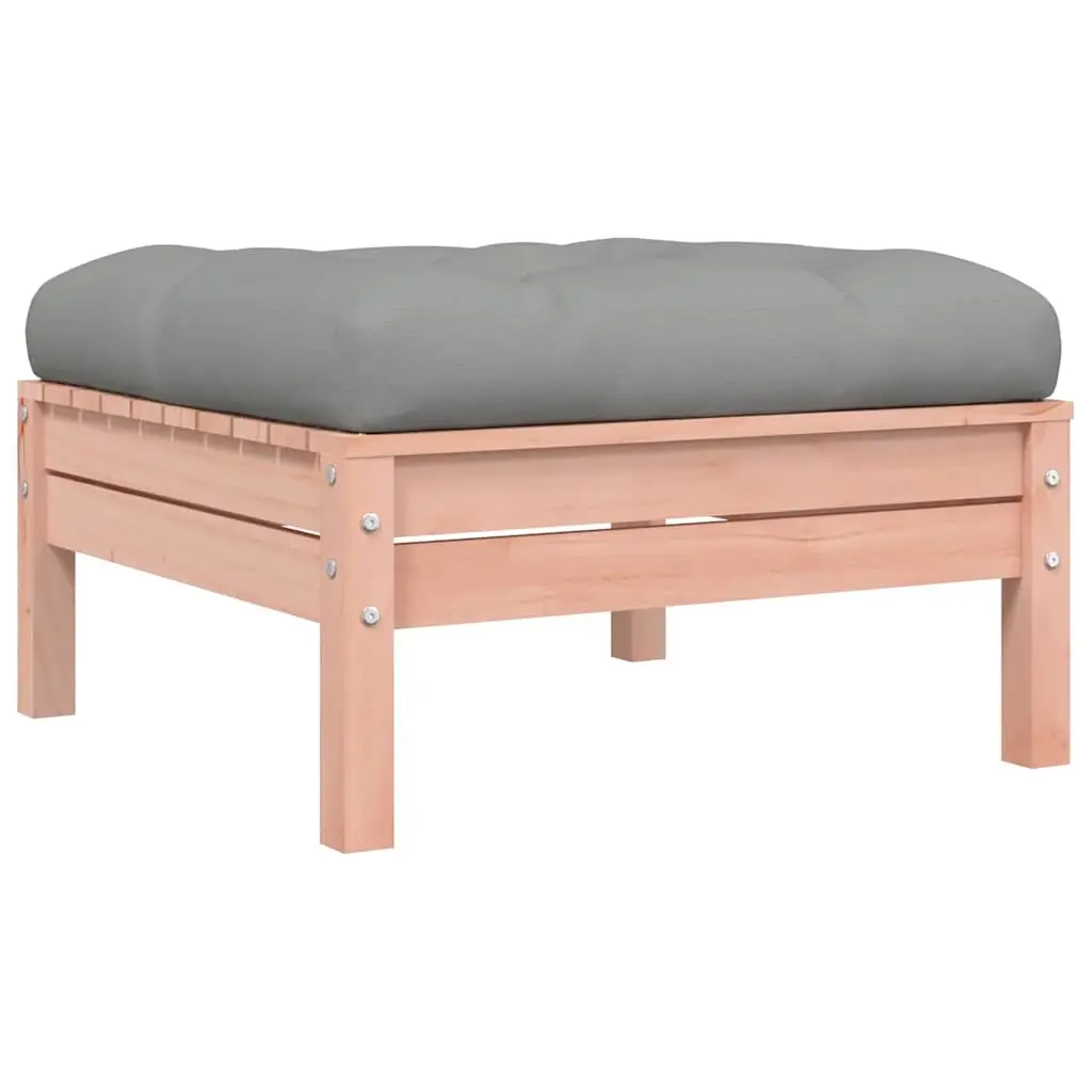 Garden Footstool with Cushion Solid Wood Douglas 838167 - Furniture