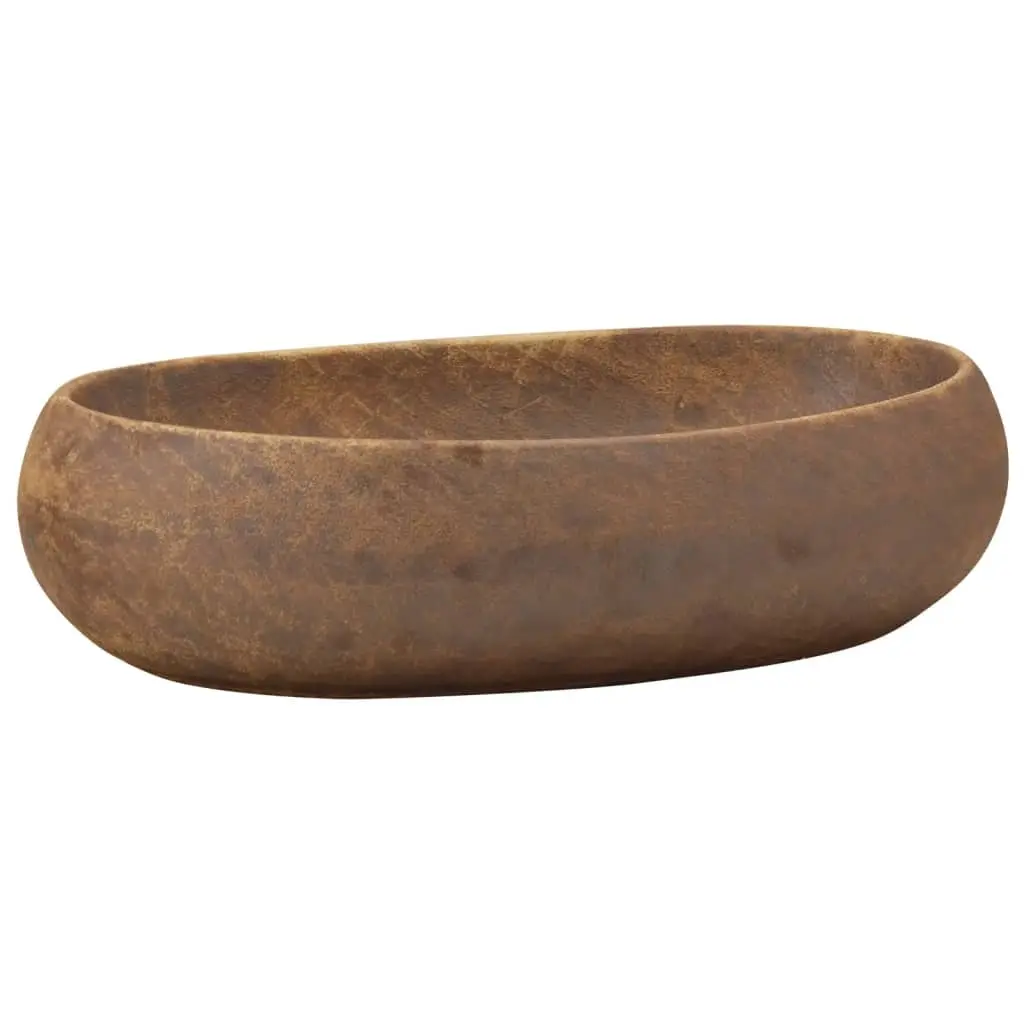 Countertop Basin Brown Oval 59x40x15 cm Ceramic 155084 - Hardware