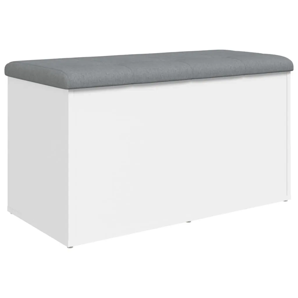 Storage Bench White 82x42x45 cm Engineered Wood 835047 - Furniture