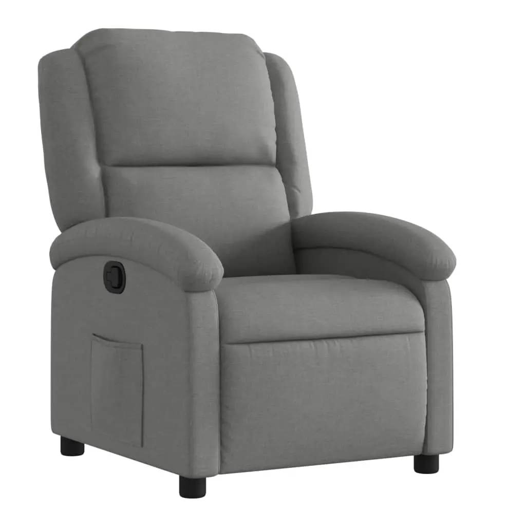 Recliner Chair Dark Grey Fabric 3205413 - Furniture