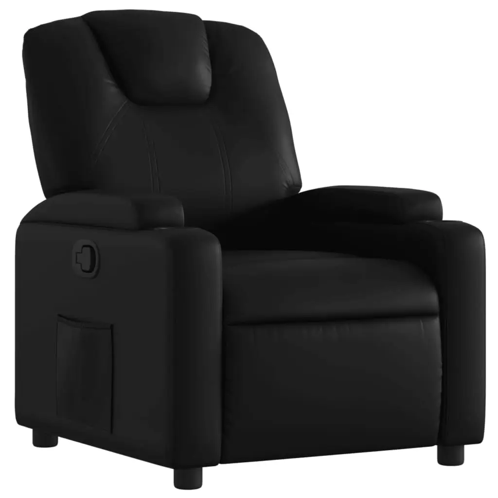 Recliner Chair Black Faux Leather 3205540 - Furniture
