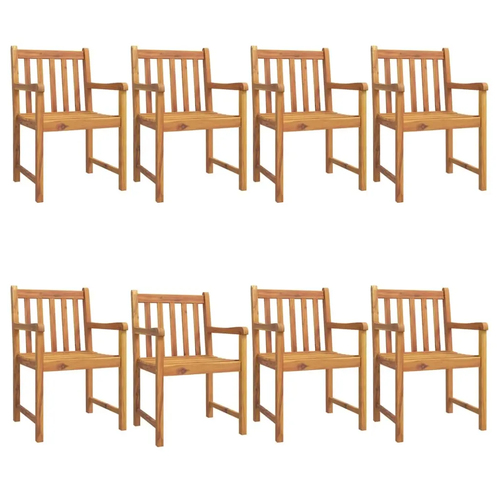 Garden Chairs 8 pcs 56x55.5x90 cm Solid Wood Acacia 3206274 - Furniture