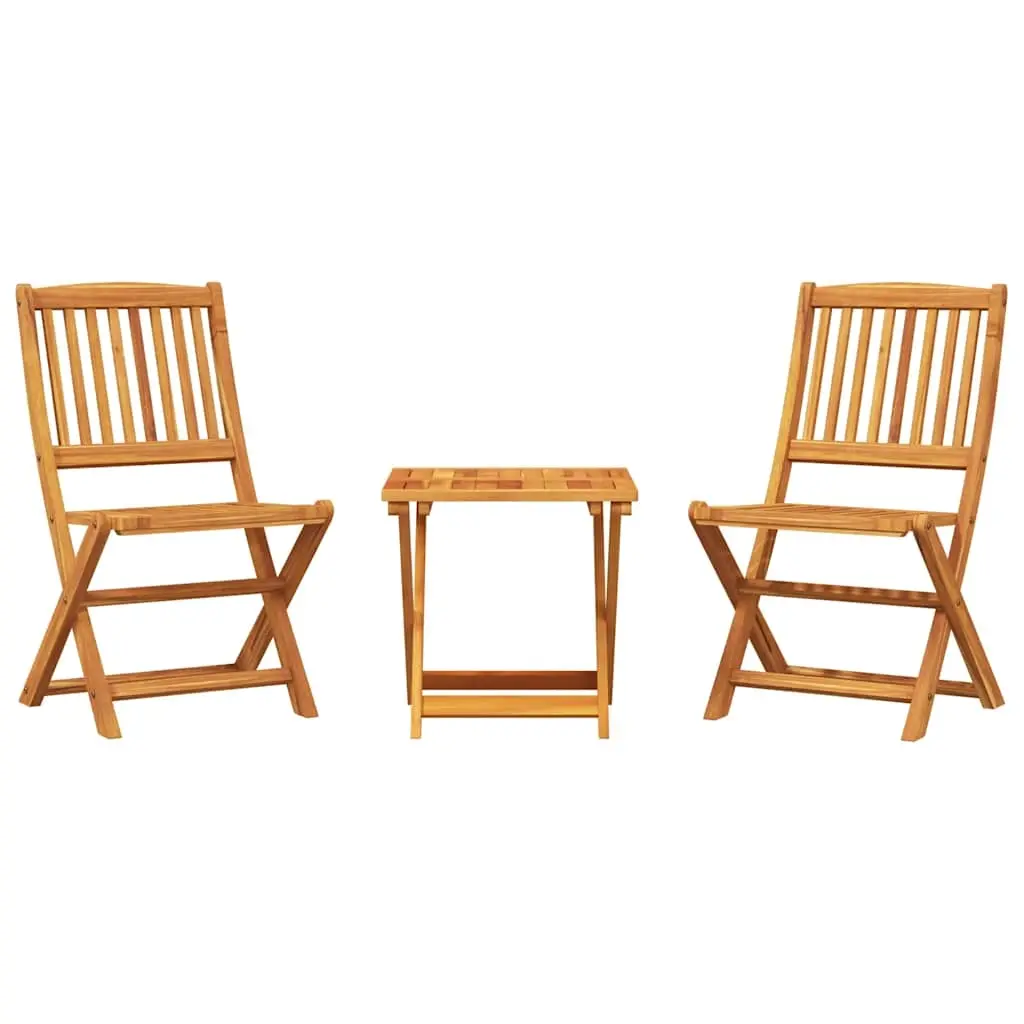 3 Piece Folding Garden Dining Set Solid Wood Acacia 3206329 - Furniture