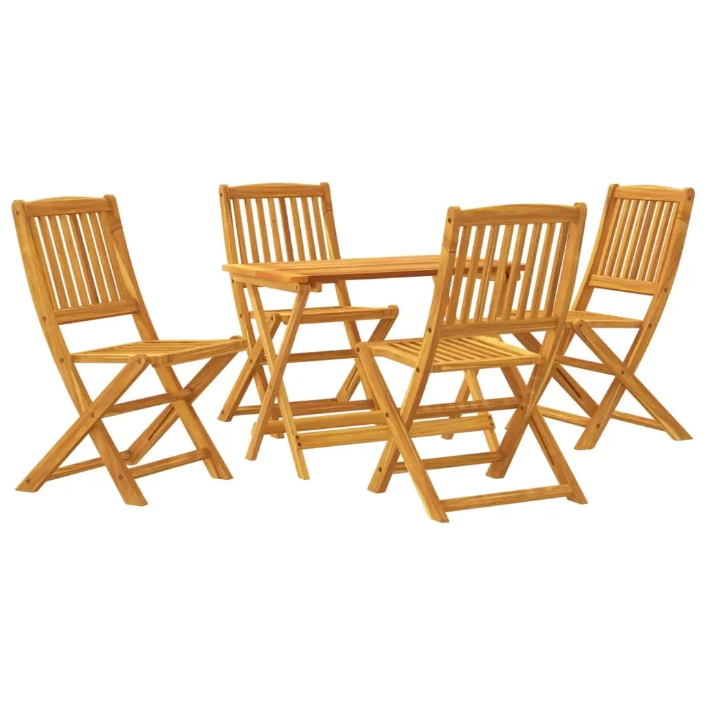 5 Piece Folding Garden Dining Set Solid Wood Acacia 3206330 - Furniture