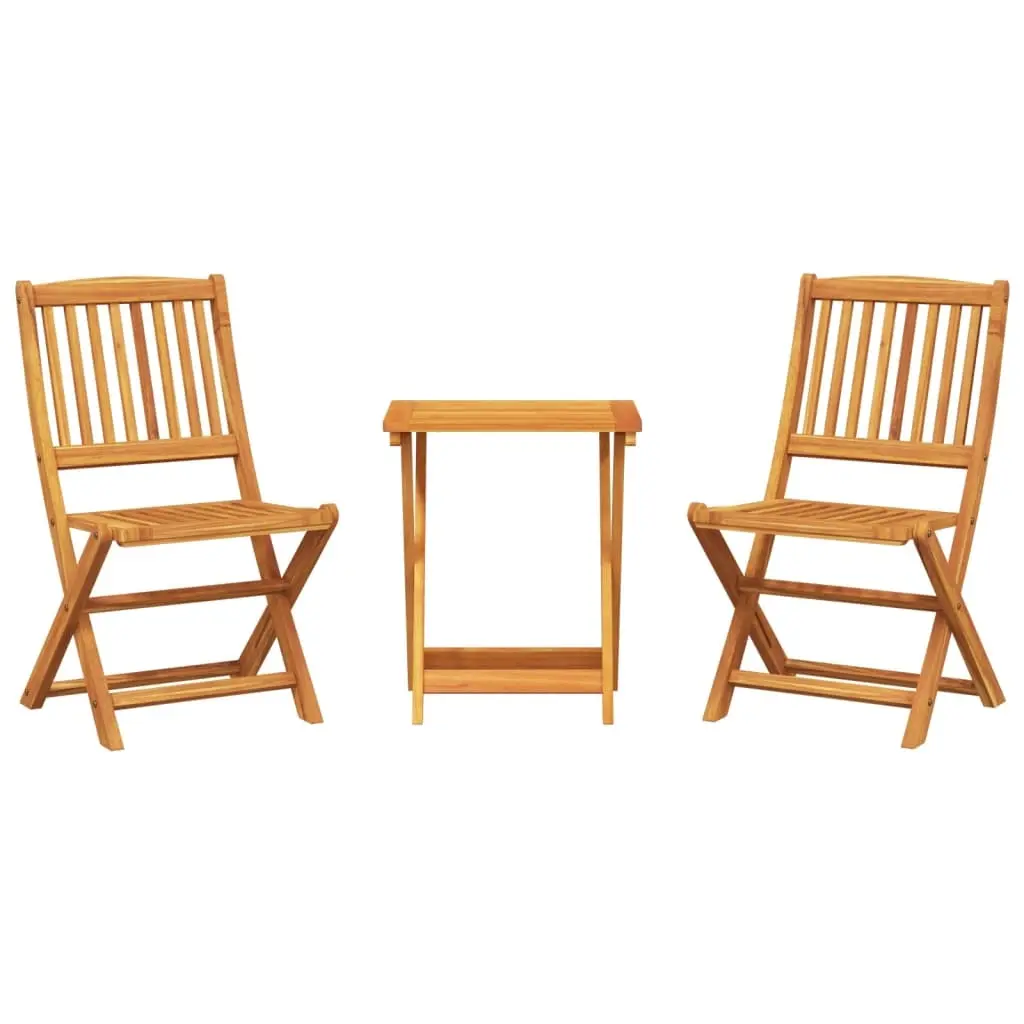 3 Piece Folding Garden Dining Set Solid Wood Acacia 3206331 - Furniture