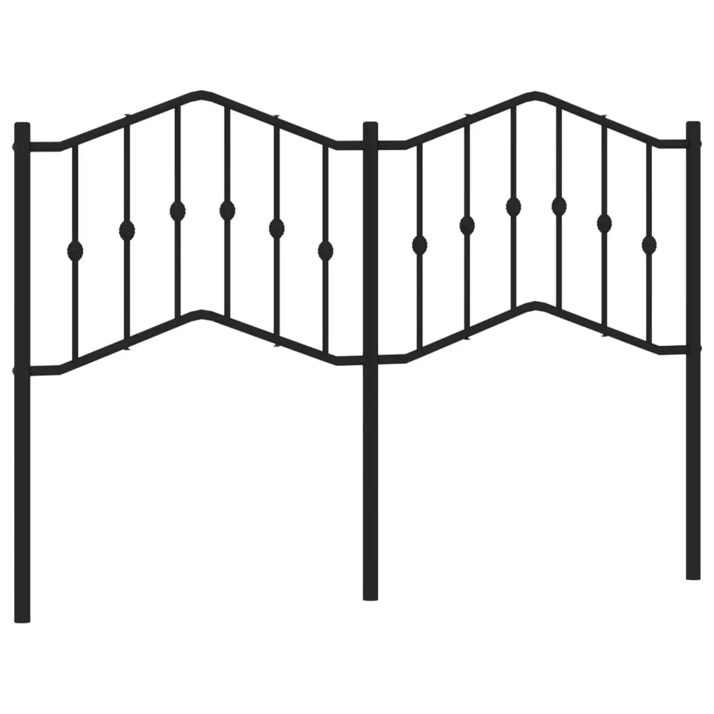 Metal Replace Headboard Black 150 cm 373823 - Furniture