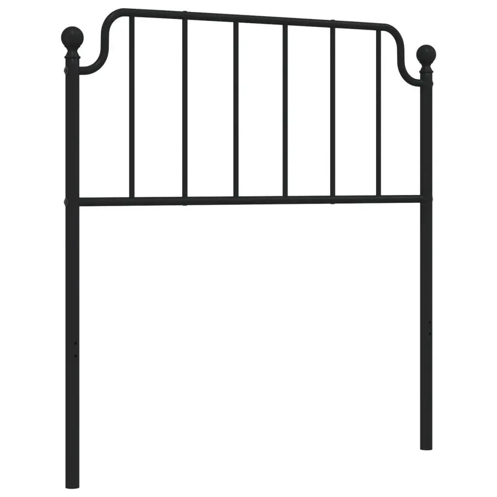 Metal Replace Headboard Black 90 cm 373915 - Furniture