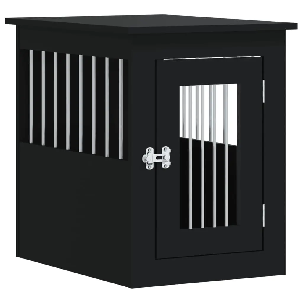 Dog Crate Furniture Black 45x62x59 cm Engineered Wood 838310 - Pets