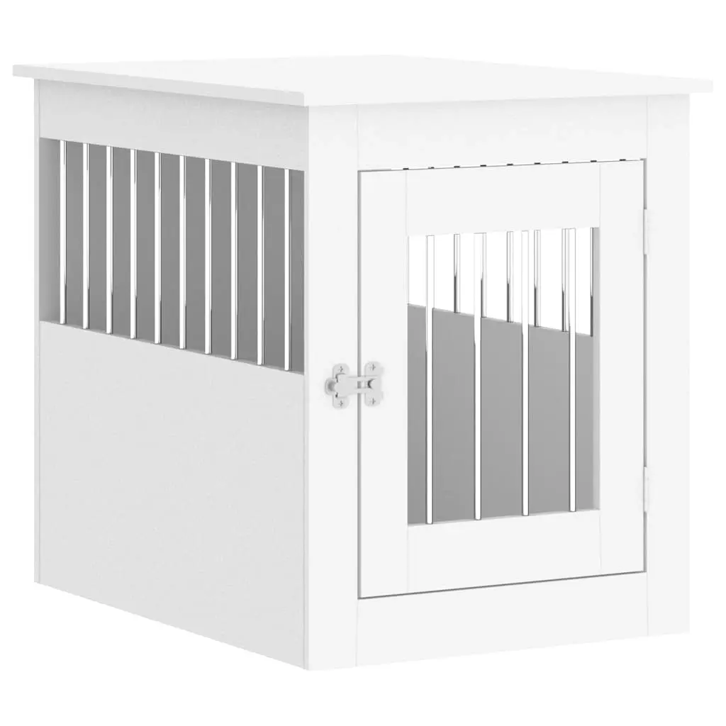 Dog Crate Furniture White 55x75x65 cm Engineered Wood 838316 - Pets