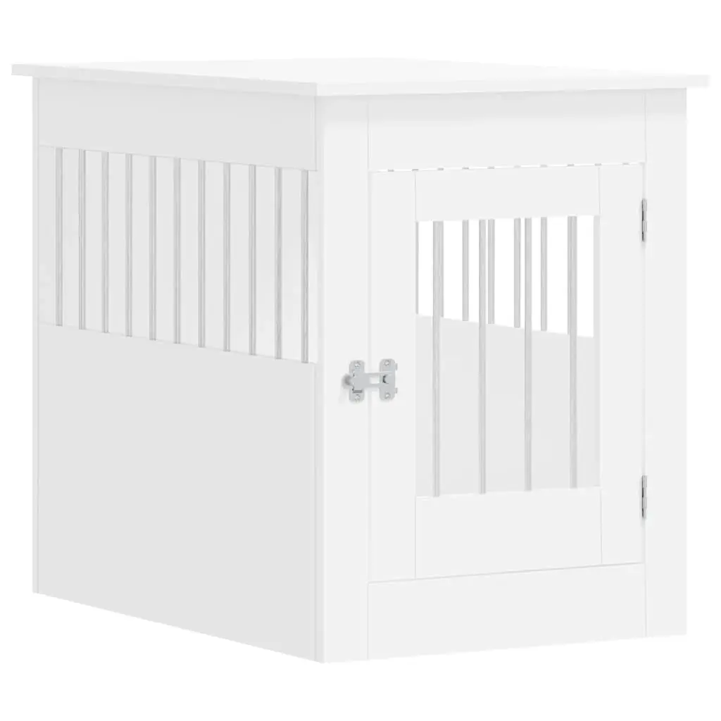 Dog Crate Furniture White 55x80x68 cm Engineered Wood 838323 - Pets