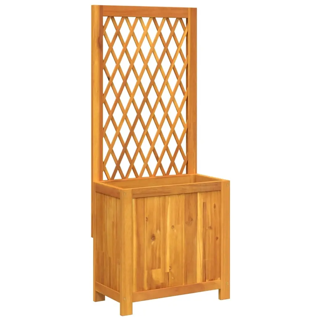 Planter with Trellis 55x29.5x132 cm Solid Wood Acacia 364900 - Home & Garden