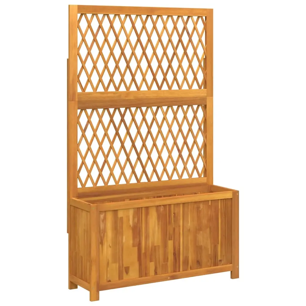 Planter with Trellis 100x32x165 cm Solid Wood Acacia 364901 - Home & Garden