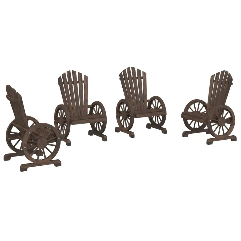 Garden Adirondack Chairs 4 pcs Solid Wood Fir 3207118 - Up to 65% off Outdoor Furniture