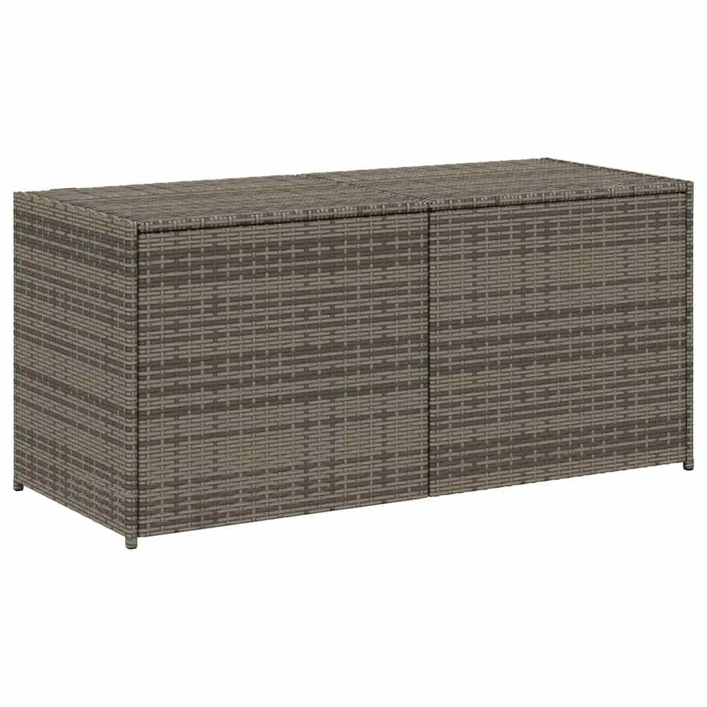 Garden Storage Box Grey 283L Poly Rattan 365314 - Outdoor Storage Boxes - Up to 60% off