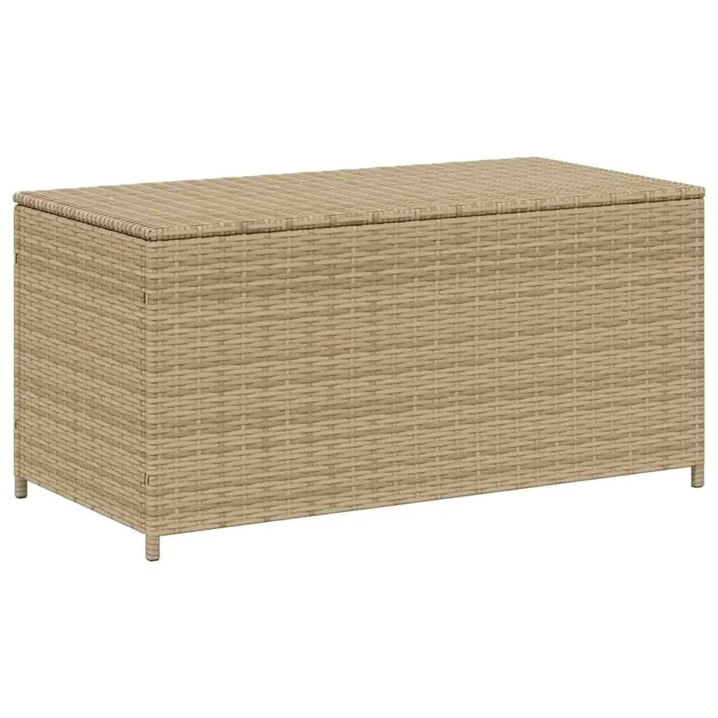 Garden Storage Box Mix Beige 190L Poly Rattan 365323 - Outdoor Storage Boxes - Up to 60% off