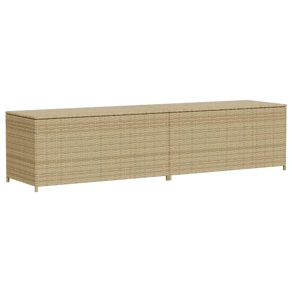Garden Storage Box Mix Beige 469L Poly Rattan 365331 - Outdoor Storage Boxes - Up to 60% off