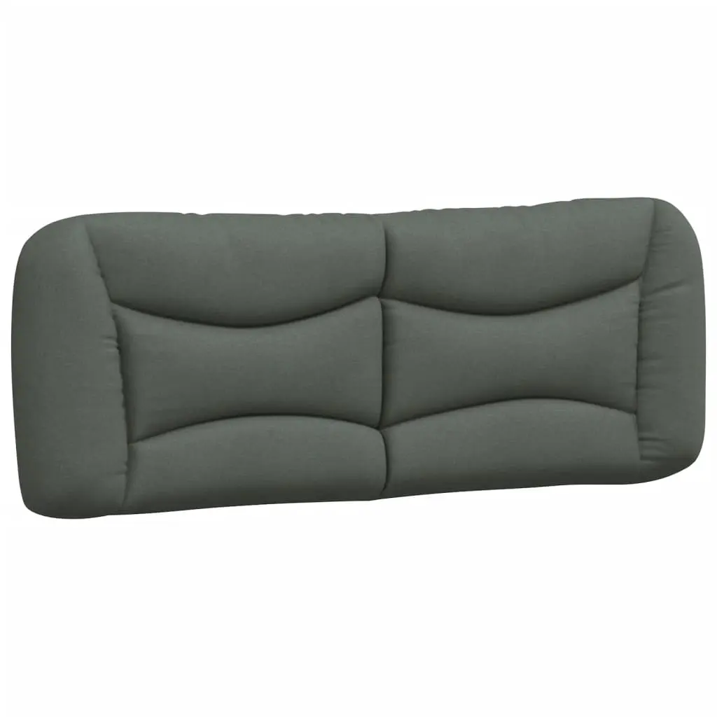 Headboard Cushion "Hvar" Dark Grey 137 cm Double Fabric 374573 - Furniture