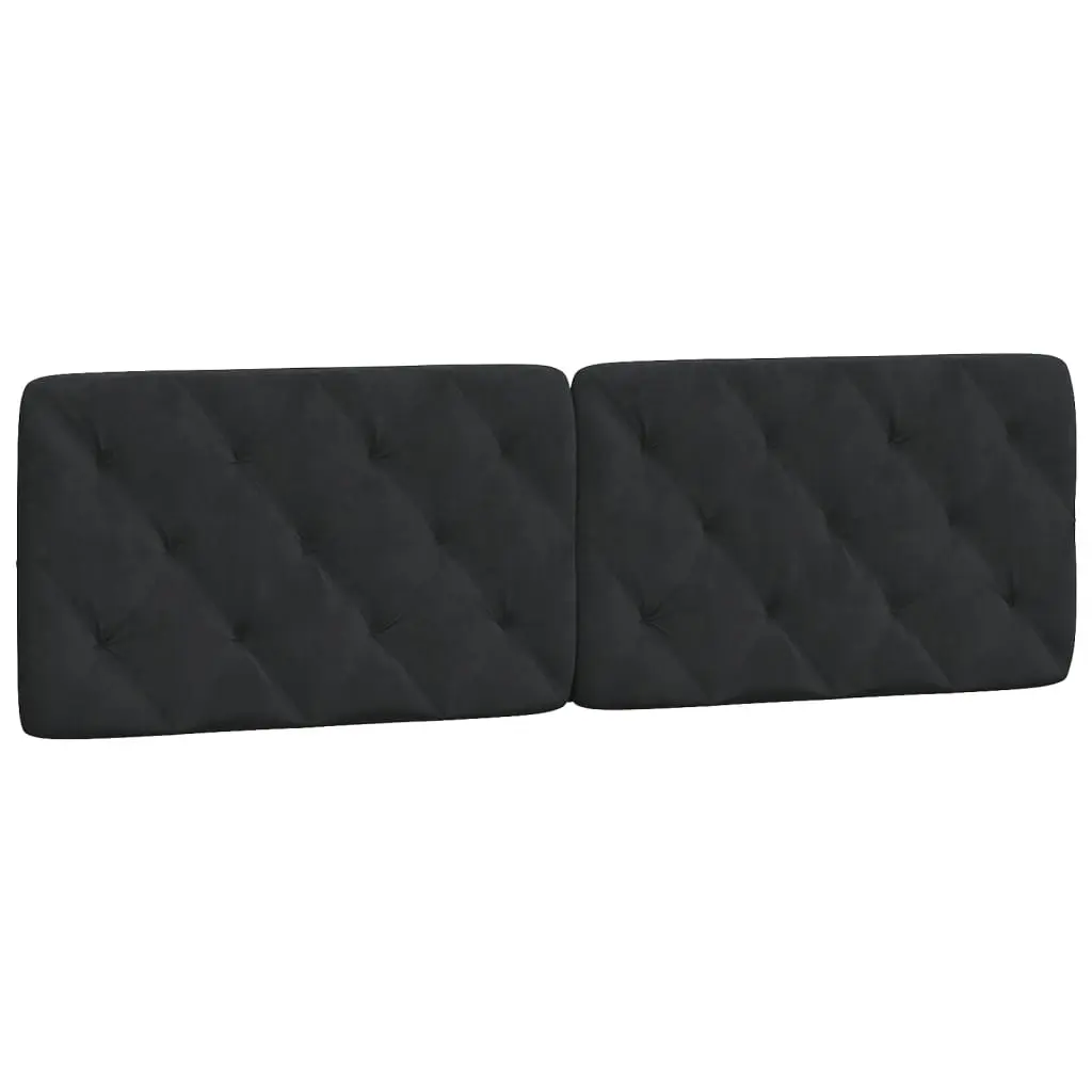 Headboard Cushion Black 152 cm Queen Velvet 374755 - Furniture