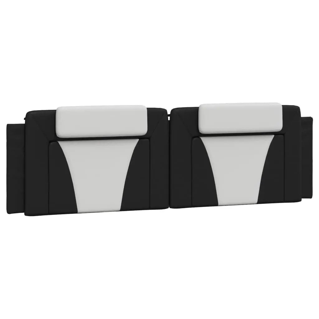 Headboard Cushion "Viana" Black and White 180 cm Faux Leather 374809 - Furniture