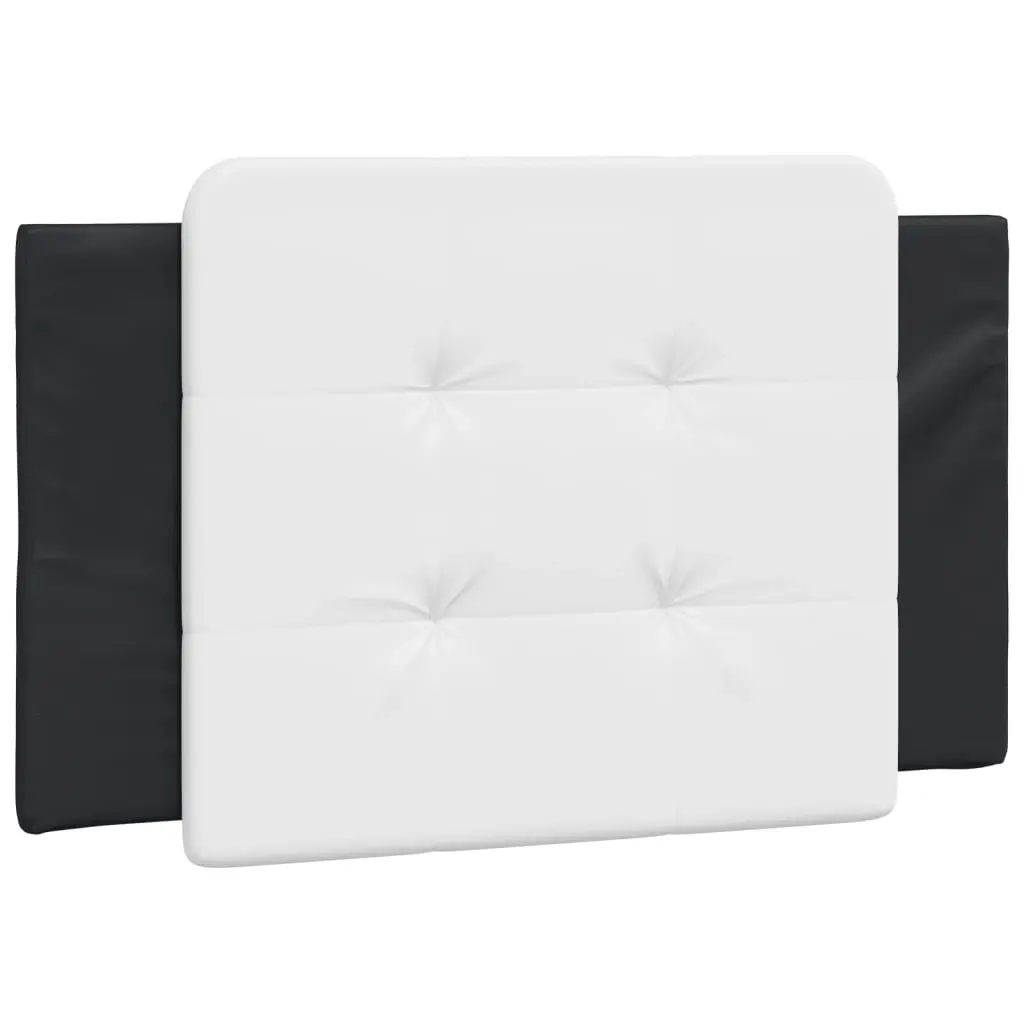 Headboard Cushion "Zadar" White and Black 90 cm Faux Leather 374841 - Furniture