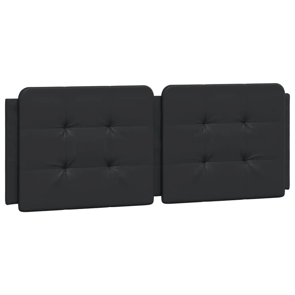 Headboard Cushion "Zadar" Black 137 cm Double Faux Leather 374857 - Furniture