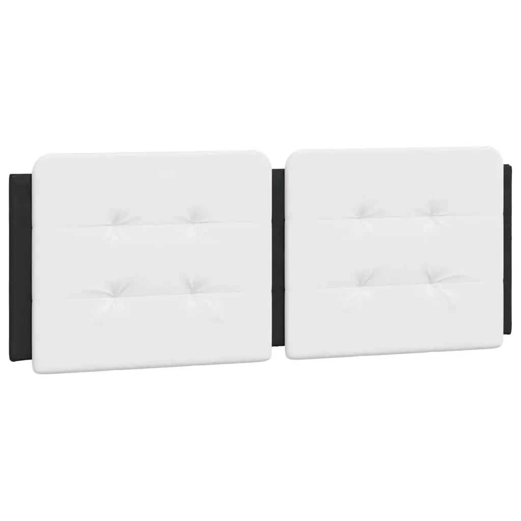 Headboard Cushion "Zadar" White and Black 137 cm Double Faux Leather 374858 - Furniture