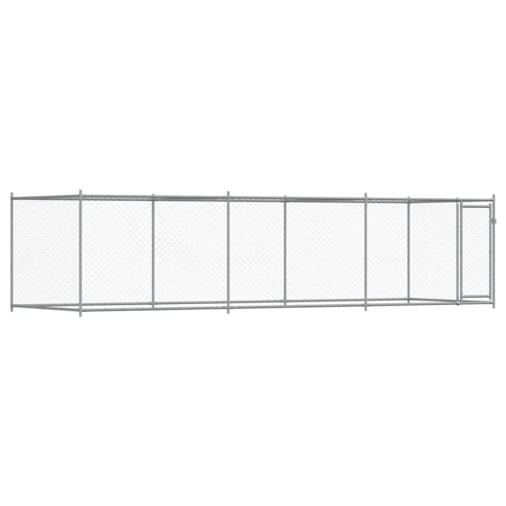 Dog Cage with Door Grey 6x2x1.5 m Galvanised Steel 3209579 - Pets