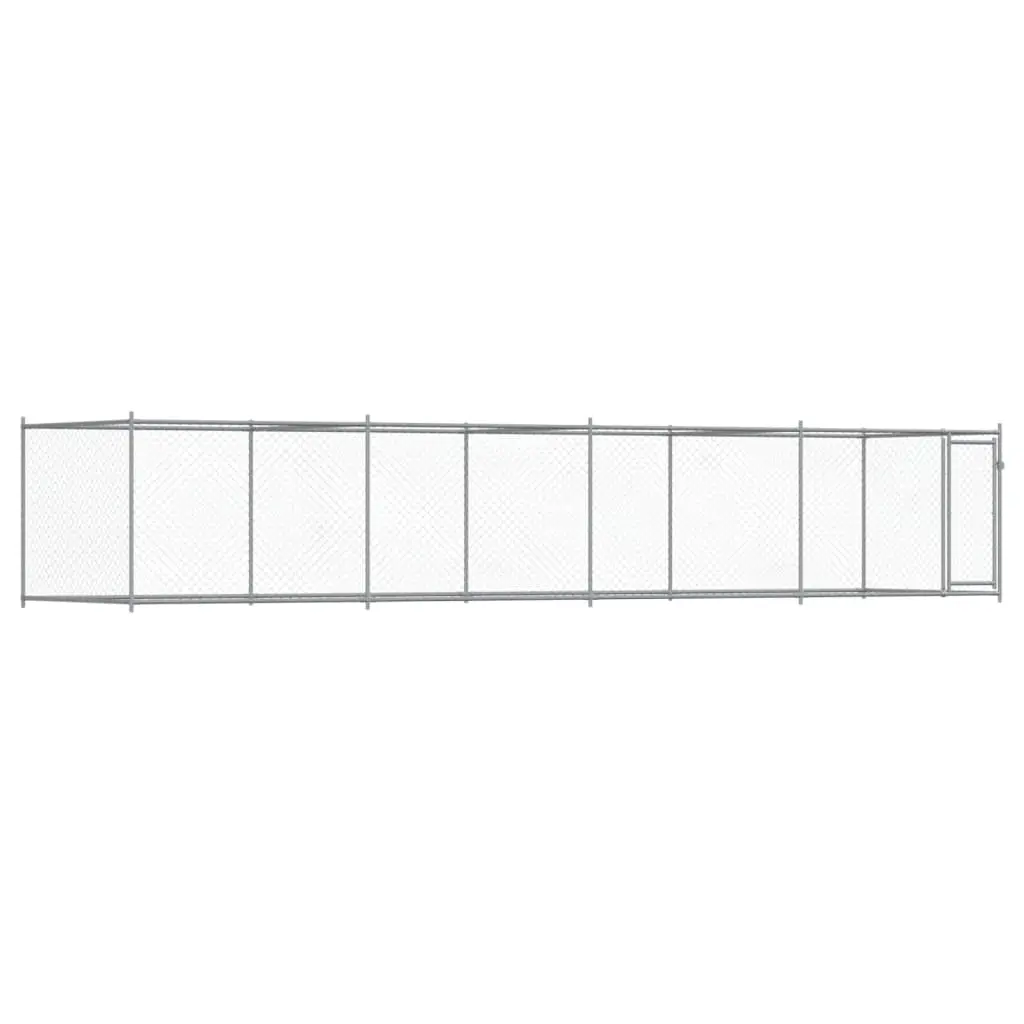 Dog Cage with Door Grey 8x2x1.5 m Galvanised Steel 3209580 - Pets