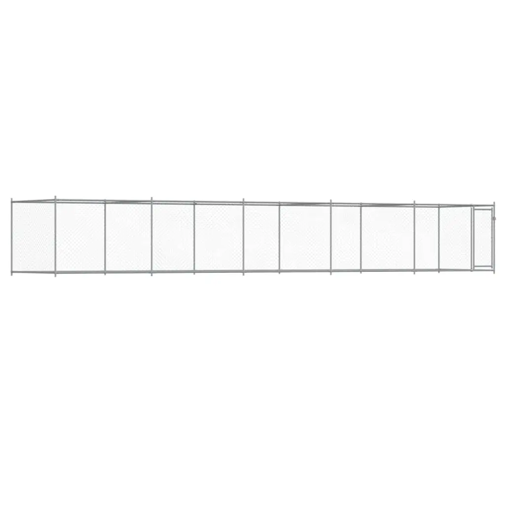 Dog Cage with Door Grey 10x2x1.5 m Galvanised Steel 3209581 - Pets