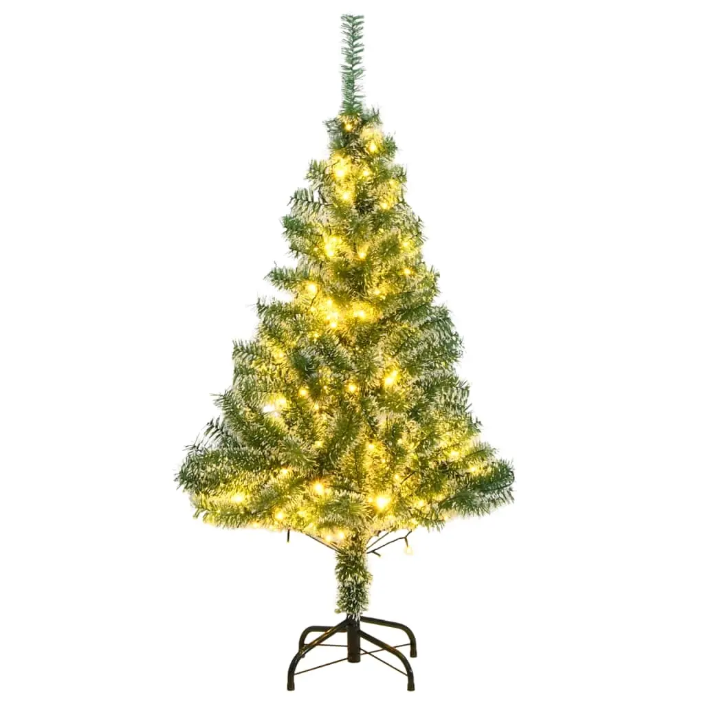 Artificial Christmas Tree 150 LEDs & Flocked Snow 150 cm 3210076 - Home & Garden