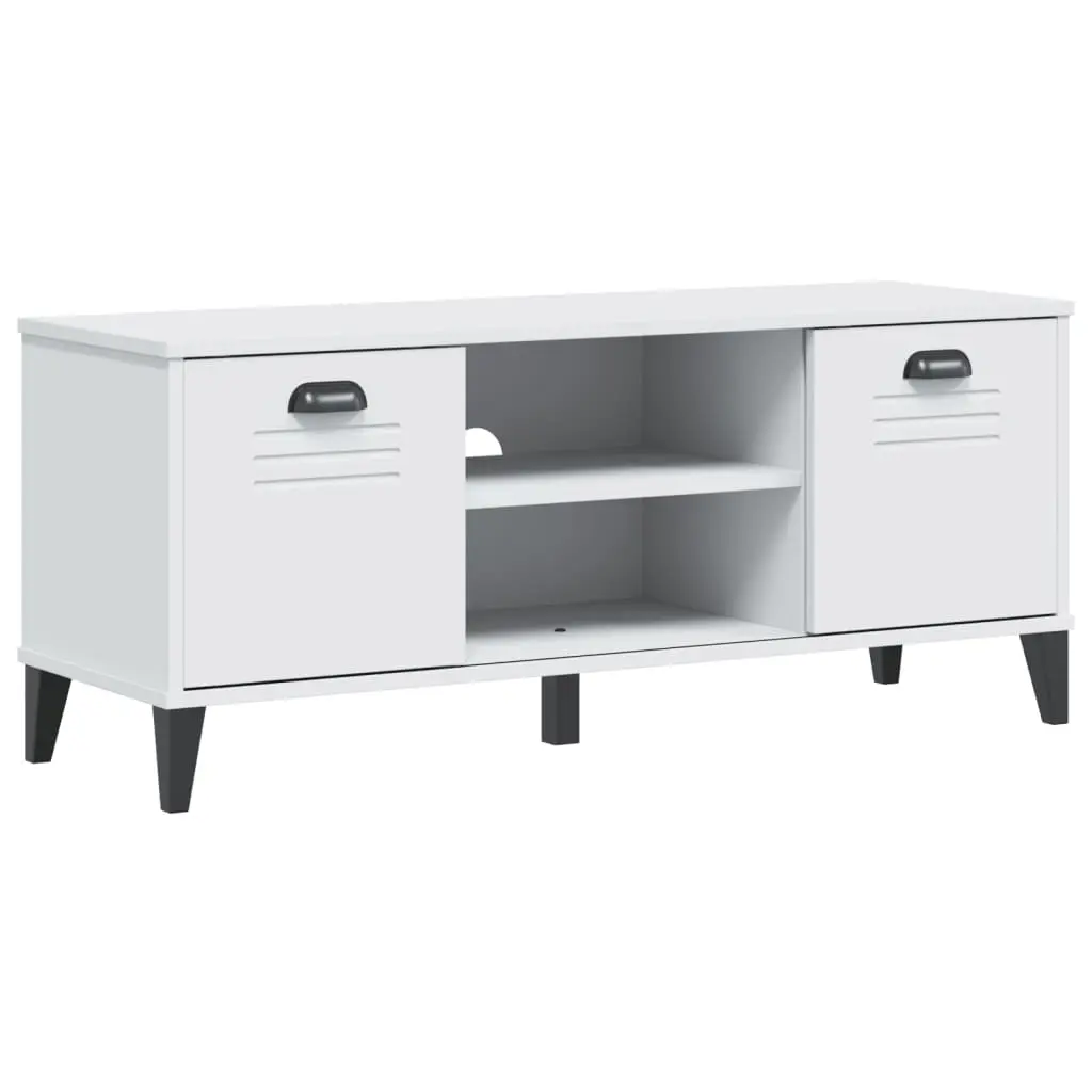 Shoe Bench VIKEN White 106x35x45 cm Engineered Wood 374932 - Home & Garden