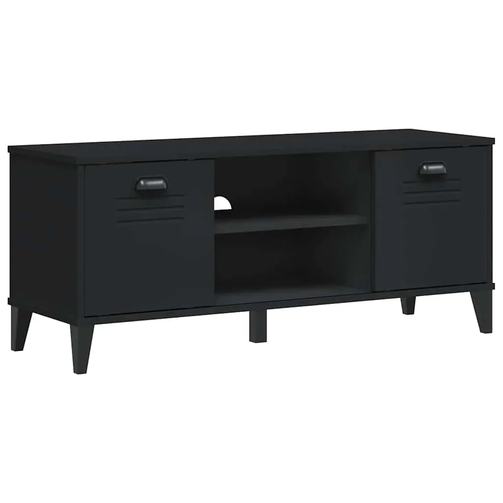 Shoe Bench VIKEN Black 106x35x45 cm Engineered Wood 374933 - Home & Garden