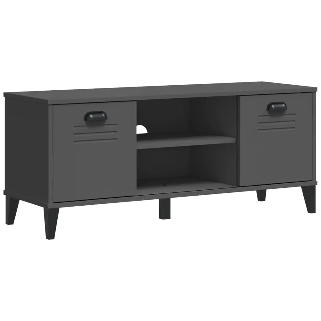 Shoe Bench VIKEN Anthracite Grey 106x35x45 cm Engineered Wood 374934 - Home & Garden