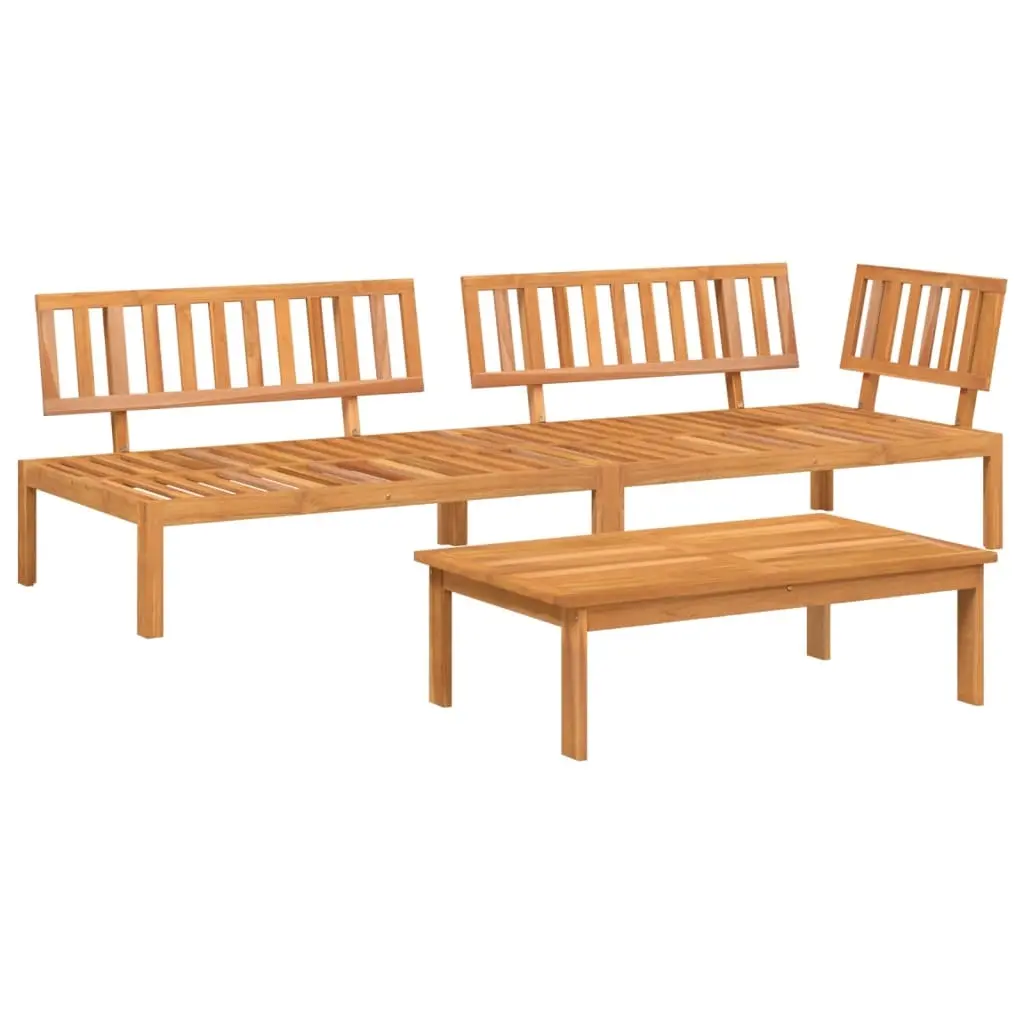 3 Piece Garden Pallet Sofa Set Solid Wood Acacia 3209427 - Furniture