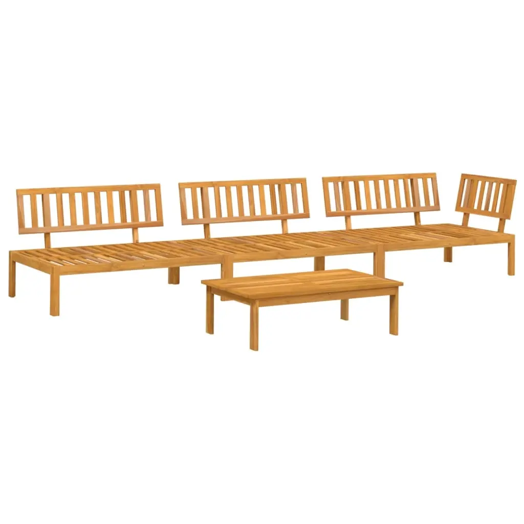 4 Piece Garden Pallet Sofa Set Solid Wood Acacia 3209428 - Furniture
