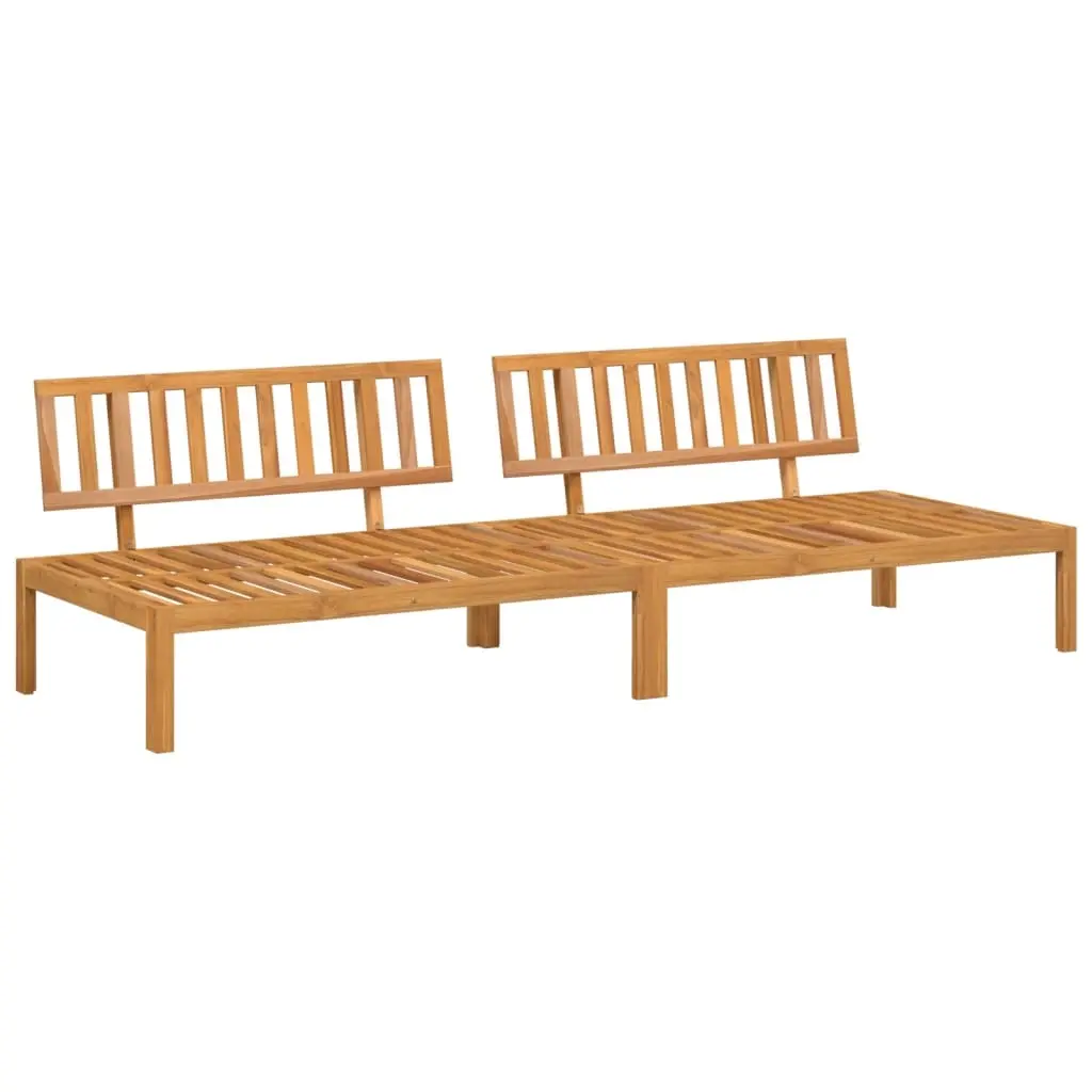 Garden Pallet Middle Sofas 2 pcs Solid Wood Acacia 3209433 - Furniture