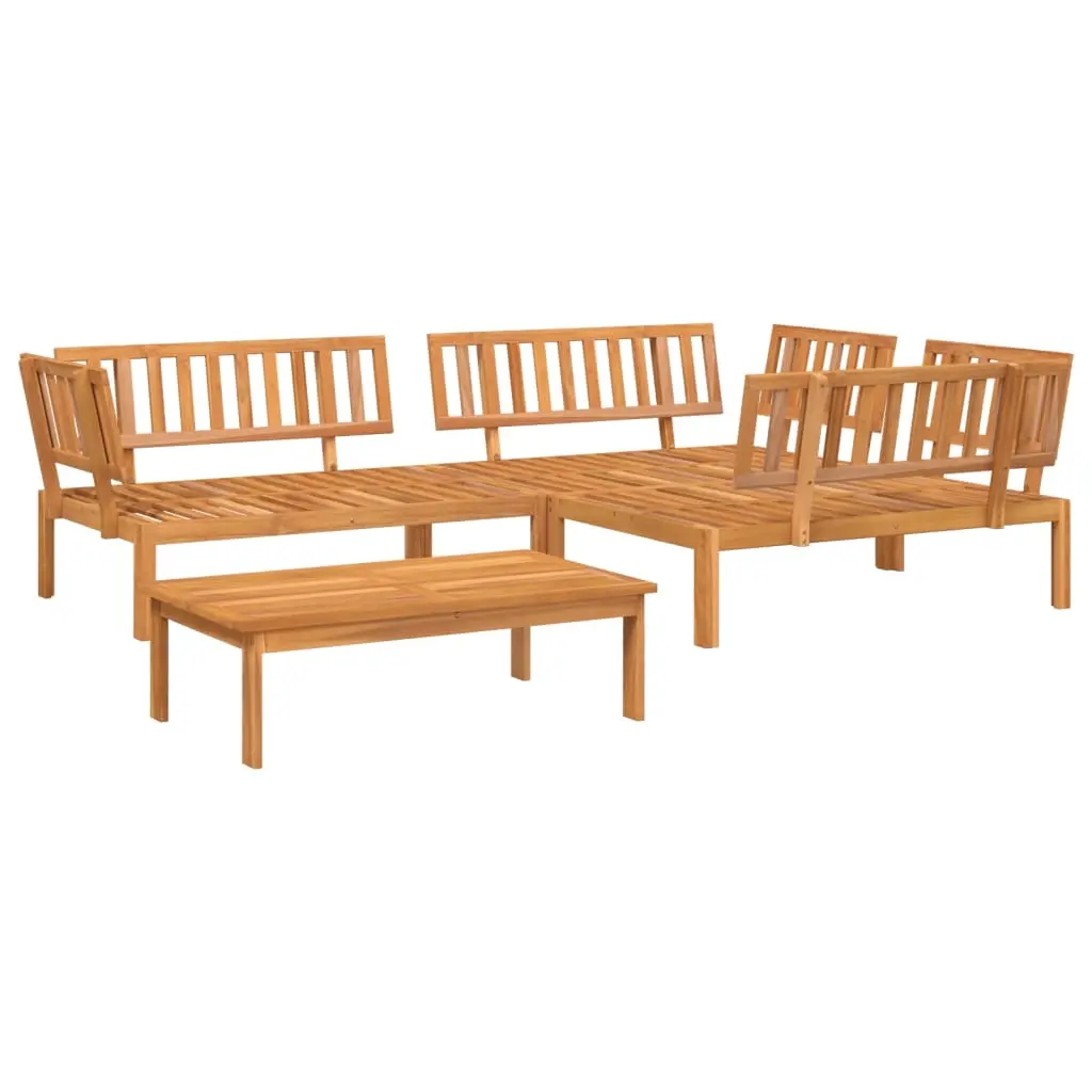 4 Piece Garden Pallet Sofa Set Solid Wood Acacia 3209434 - Furniture