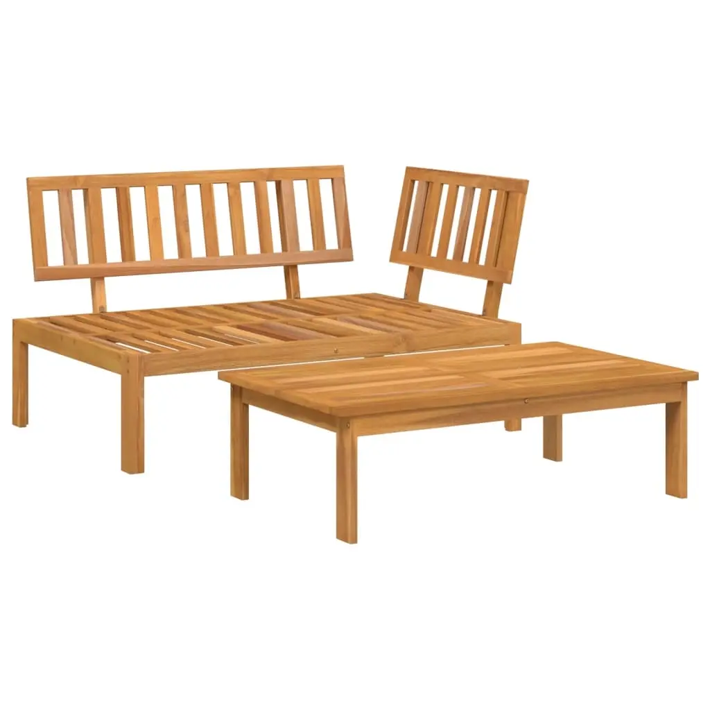 Garden Pallet Sofa Set 2 Piece Solid Wood Acacia 365848 - Furniture