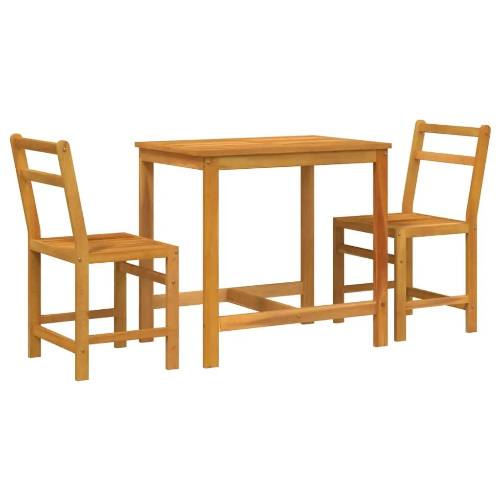 3 Piece Balcony Set Solid Wood Acacia 365854 - Furniture