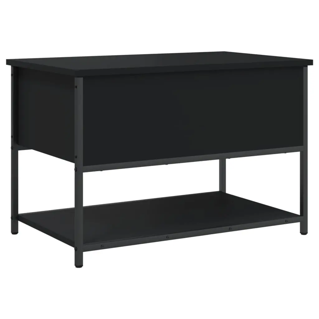 Storage Bench Black 70x42.5x47 cm Engineered Wood 839018 - Furniture