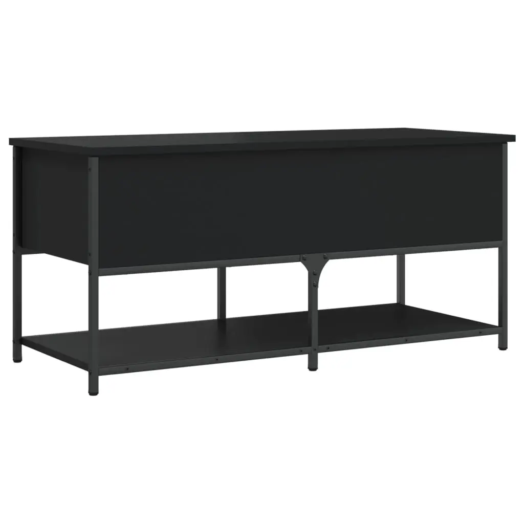 Storage Bench Black 100x42.5x47 cm Engineered Wood 839023 - Furniture