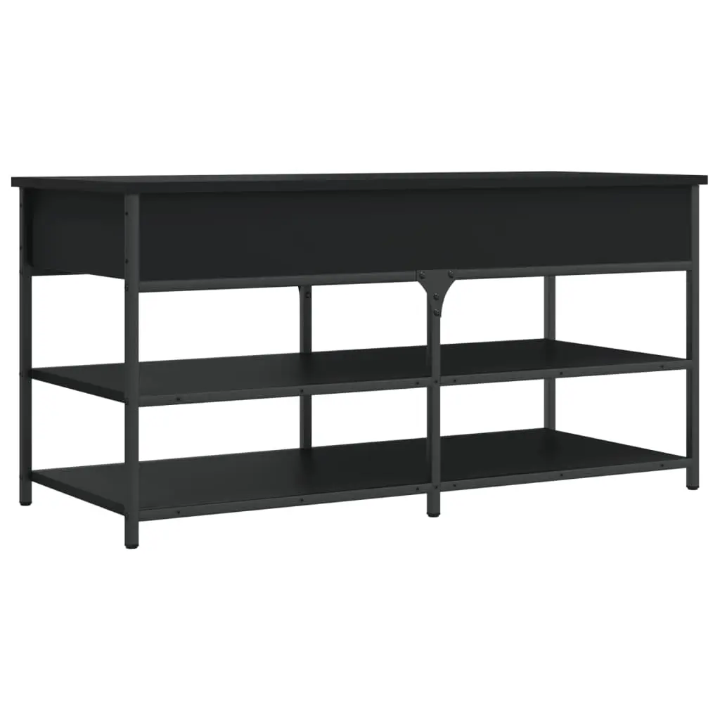 Shoe Bench Black 100x42.5x50 cm Engineered Wood 839033 - Furniture