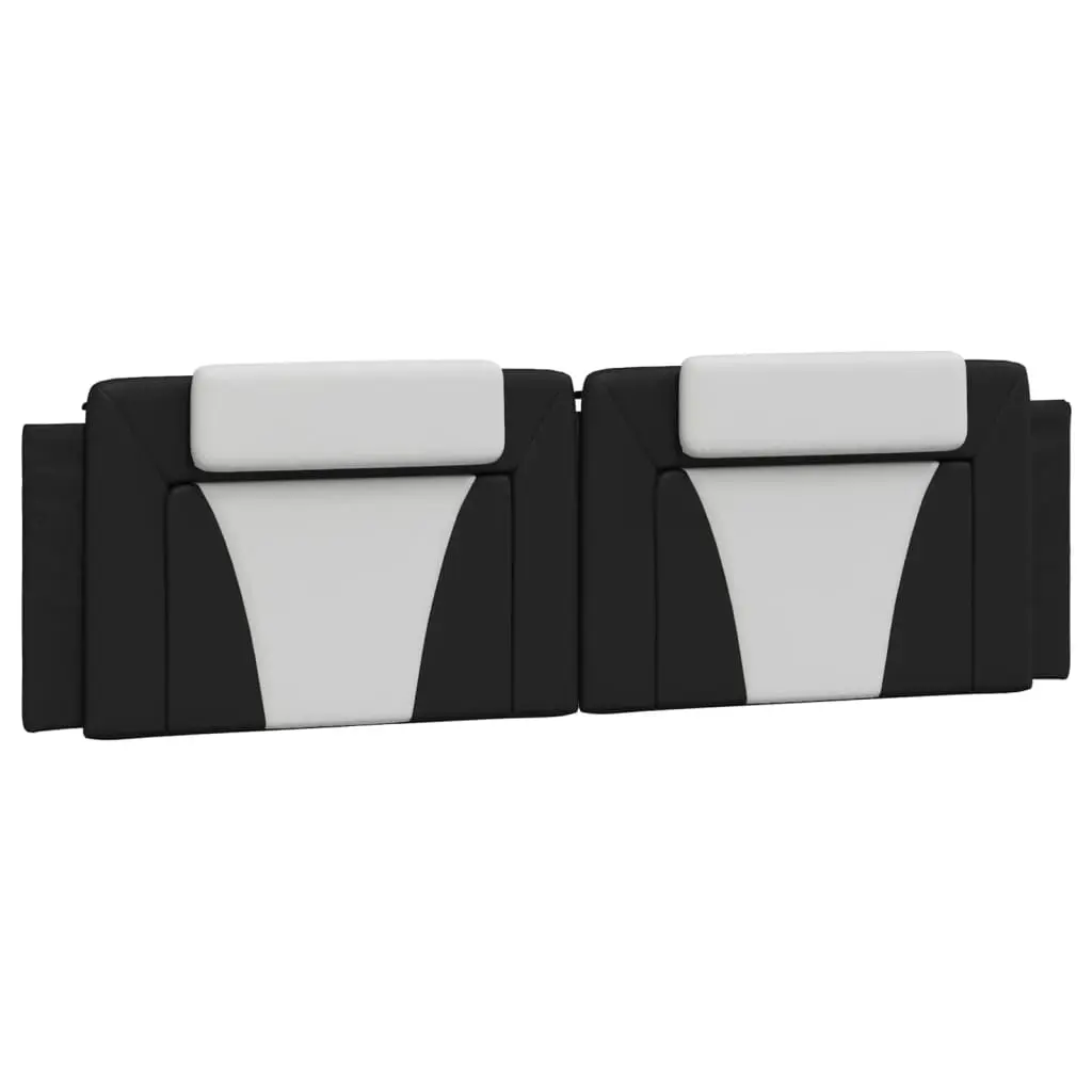 Headboard Cushion "Viana" Black and White 180 cm Faux Leather 3207705 - Furniture