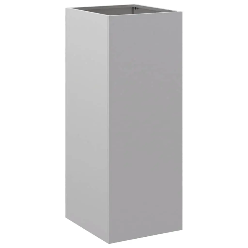 Planter Silver 32x29x75 cm Galvanised Steel 841576 - Home & Garden