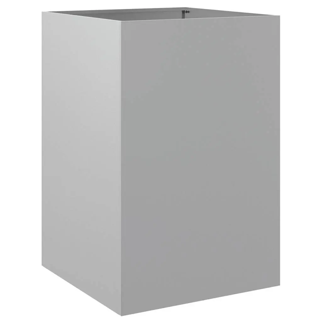Planter Silver 52x48x75 cm Galvanised Steel 841588 - Home & Garden