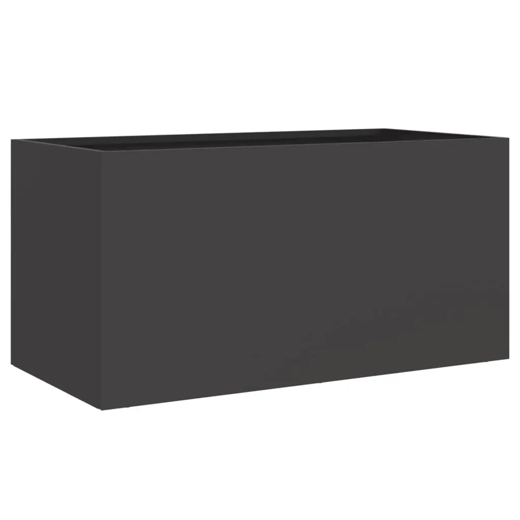 Planter Black 62x30x29 cm Steel 841589 - Home & Garden