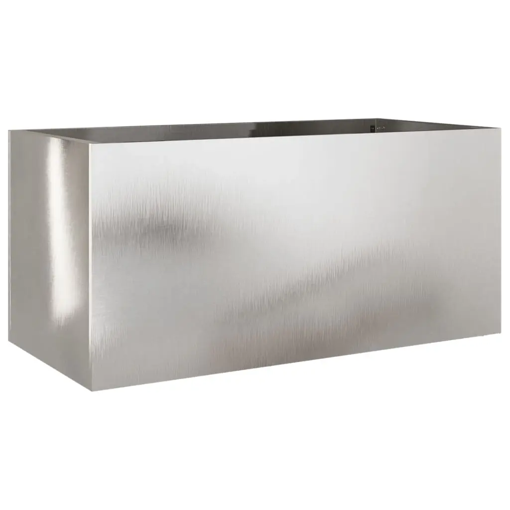 Planter Silver 62x30x29 cm Stainless Steel 841593 - Home & Garden