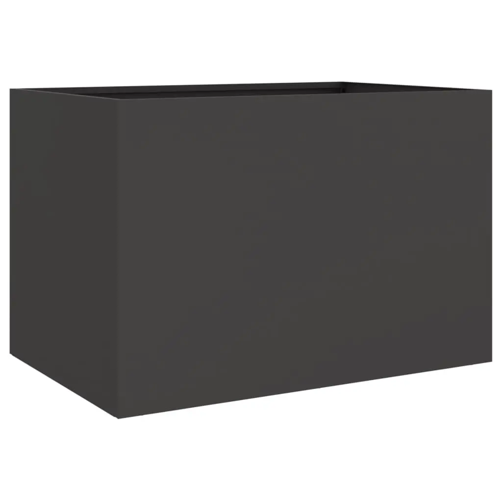 Planter Black 62x40x39 cm Steel 841595 - Home & Garden