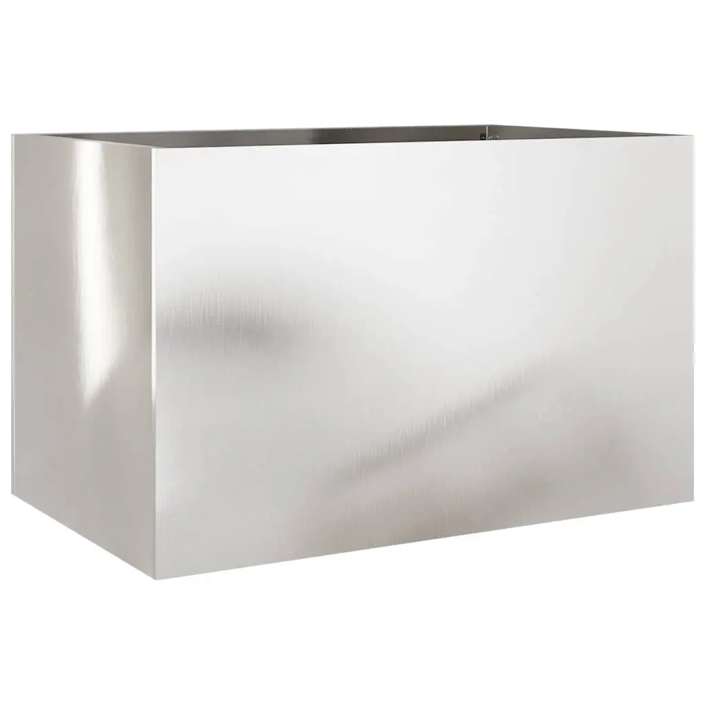 Planter Silver 62x40x39 cm Stainless Steel 841599 - Home & Garden